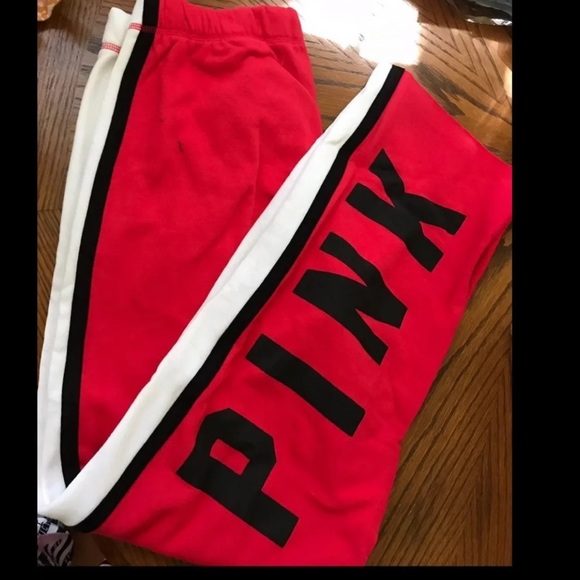 Vs pink boyfriend pant colorblock  lg will fit xl - Picture 2 of 3